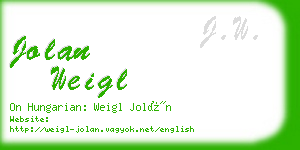 jolan weigl business card